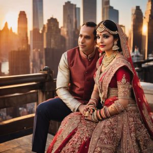 Elite couple sitting in New York city